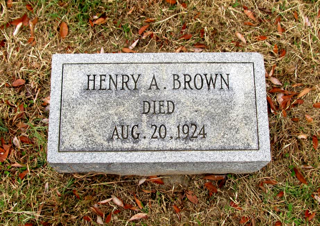 Photo of headstones/Henry A Brown d1924 hdstn Riverview cem Richmond VA